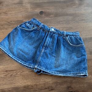 We The Free Indigo Denim Skort